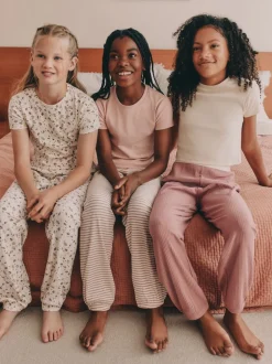 Next Rose à petites fleurs - Lot de 3Joggings pyjama (3-16ans) Hot