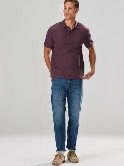 Next - Polos texturé Coupe classique Rose New