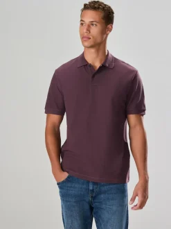 Next - Polos texturé Coupe classique Rose New