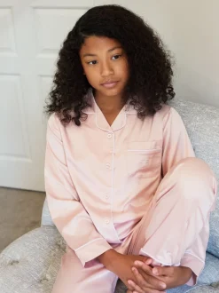 The Little Tailor Rose - Pyjama de Noël boutonné en satin pour enfant Best