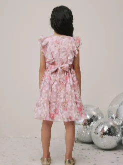 Next Rose - Robe de soirée à volants fleuris (3-16ans) Clearance