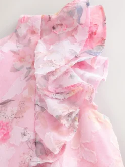 Next Rose - Robe de soirée à volants fleuris (3-16ans) Clearance