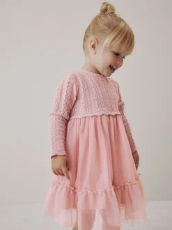 Next Rose - Robe d’occasion en maille (3mois à10ans) Online