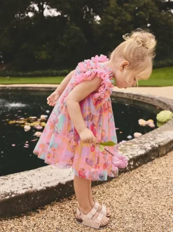 Next Rose - Robe en maille à épaules volantées (3mois7ans) Clearance