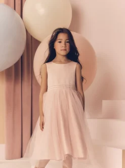 Next Rose - Robe Nœud pour Fille Fleurie (3mths-16yrs) Clearance