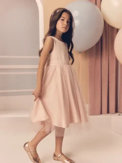 Next Rose - Robe Nœud pour Fille Fleurie (3mths-16yrs) Clearance