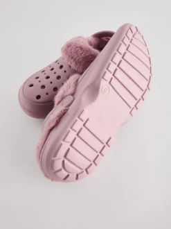 Next Rose - Sabots doublés de fausse fourrure chaussons femme