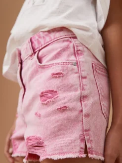 Next Rose - 100Shorts en coton % Frayed Edge Distressed (3-16yrs) Clearance