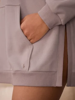 B by Ted Baker - Sweat long à capuche Rose Discount