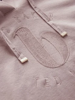 B by Ted Baker - Sweat long à capuche Rose Discount