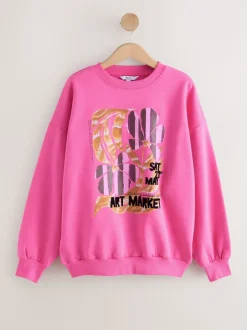 Next Rose - Sweat-shirt à col rond à manches longues en coton riche en fruits