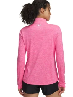 Under Armour - Sweat-shirt Tech Twist 1/2 zippé Rose