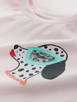 Next Rose avec chien - T-shirt Kendra Dandry oversize (3-16ans) New