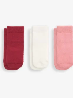 Jojo Maman Bébé Rose baie - Paquet de 3chaussettes très épaisses Hot