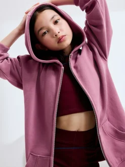 Next - Sweat à capuche zippé (3-16ans) Rose baie Hot