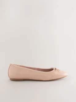 Next - Ballerines à bout rond Rose blush verni Best