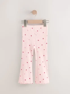 Next - Leggings évasés à côtes (3mths-7yrs) Rose Cherry Cœur Online