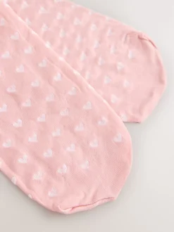 Next Rose clair - 40 Collants cœur deniers