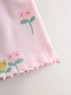 Next Rose clair - Lot de 5 hauts côtelés à manches longues (3mois-7ans) Discount