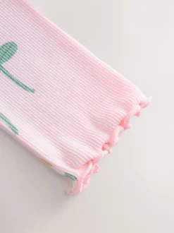 Next Rose clair - Lot de 5 hauts côtelés à manches longues (3mois-7ans) Discount