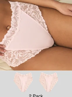 Next - Lot de culottes en dentelle Ultimate Comfort 2 Rose clair New