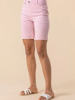 Roman - Short extensible à revers Rose clair