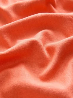 Next Rose corail - Pantalons intelligents à jambe large en lin Blend Hot