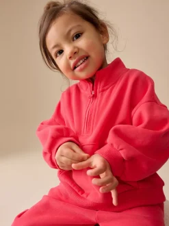 Next - Sweat-shirt à col zippé (3mois-7ans) Rose corail Online