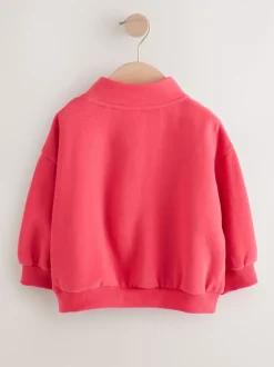 Next - Sweat-shirt à col zippé (3mois-7ans) Rose corail Online