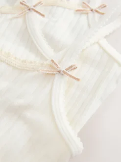 Next Rose écru rayé - Gilets cami texturés à bretelles Lot de 3 (1.5-16ans) Discount