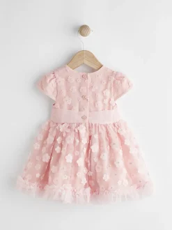 Next Rose 3D Fleurs - Robe d'occasion pour bébé (0mths-2yrs) Clearance