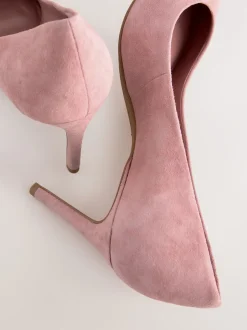 Next - Chaussures de milieu de terrain en cuir Rose en daim rose Hot