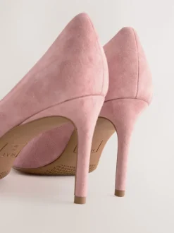 Next - Chaussures de milieu de terrain en cuir Rose en daim rose Hot