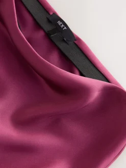 Next - Jupe Midi Satin Rose foncé Clearance