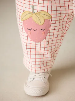 Next Rose fraise - Pantalons avec ornements style tonneau (3mois-7ans) Outlet