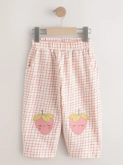 Next Rose fraise - Pantalons avec ornements style tonneau (3mois-7ans) Outlet