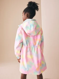 Next Rose imprimé marbré - Cagoule imprimée imperméable (3-16ans) Discount