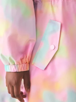 Next Rose imprimé marbré - Cagoule imprimée imperméable (3-16ans) Discount