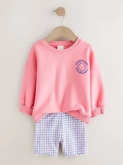 Next Rose imprimé zébré - Ensemble Sweat-shirt & Shorts à Col rond (3mois-7ans) Best