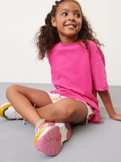 Next Rose magenta - T-shirt oversize (3-16ans) New