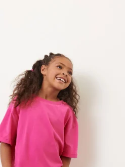 Next Rose magenta - T-shirt oversize (3-16ans) New