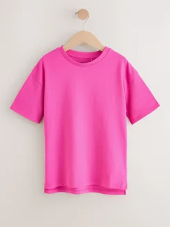 Next Rose magenta - T-shirt oversize (3-16ans) New