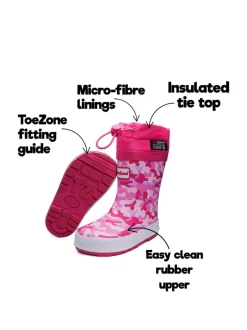 Toezone Rose motif camouflage - Cravate Top Wellies Discount