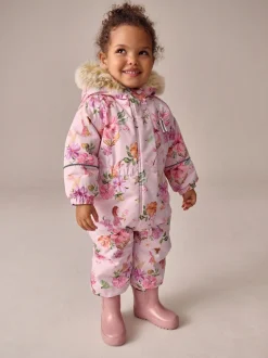 Next Rose motif fée - Combinaison de neige imperméable imprimée (3mths-7yrs) New