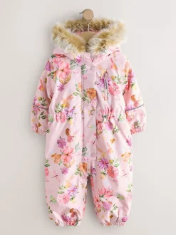 Next Rose motif fée - Combinaison de neige imperméable imprimée (3mths-7yrs) New