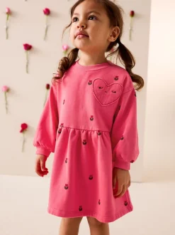 Next - Robe de survêtement (3mths-7yrs) Rose motif cœurs Hot