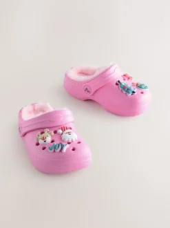 Next Rose Noël - Chaussons sabots doublés de fausse fourrure Online