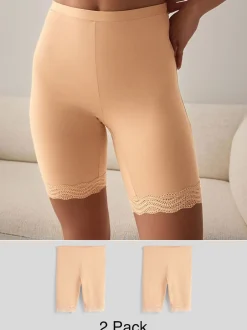 Next Rose Nude - Short anti-chafe en coton mélangé 2 Pack New