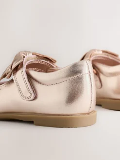 Next Rose Or - Nœud Leather Fermeture par contact Chaussures Sale