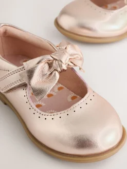 Next Rose Or - Nœud Leather Fermeture par contact Chaussures Sale